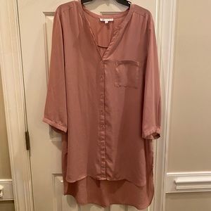 DR2 Blush Pink Chiffon Tunic Top